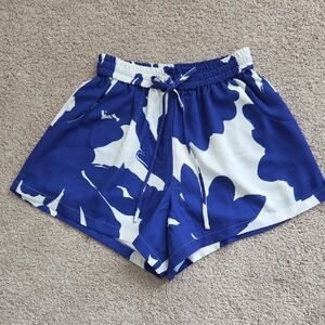 CROSBY by Mollie Burch Floral Blue and White Shorts